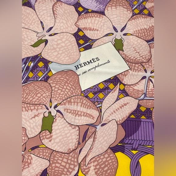 Hermes Vintage Silk Scarf Souvenirs D’Asie Carre 90 By Vladimir Rybaltchenko - Picture 11 of 16